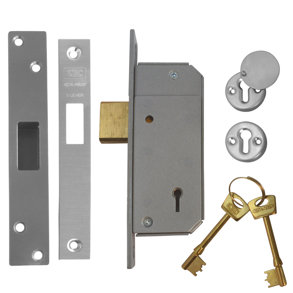 UNION C-Series 3G220 Detainer Deadlock Keyed To Differ - Satin Chrome