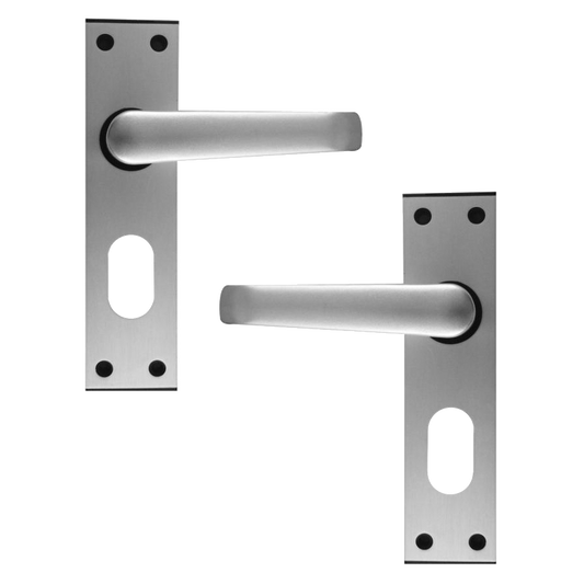 UNION 366 Ambassador Plate Mounted Lever Furniture Formerly Wellington Anodised Silver Oval Lever Lock