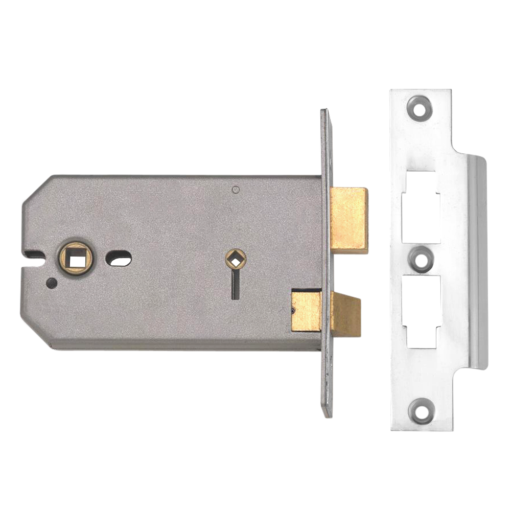 UNION 2026 Horizontal Mortice Bathroom Lock 152mm - Satin Chrome