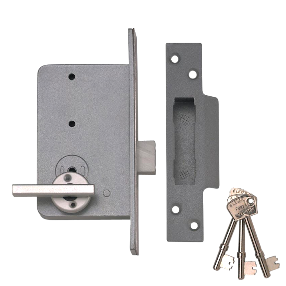 UNION 4K-3WH 6 Lever Escape Deadlock 78mm Left Handed - Stainless Steel