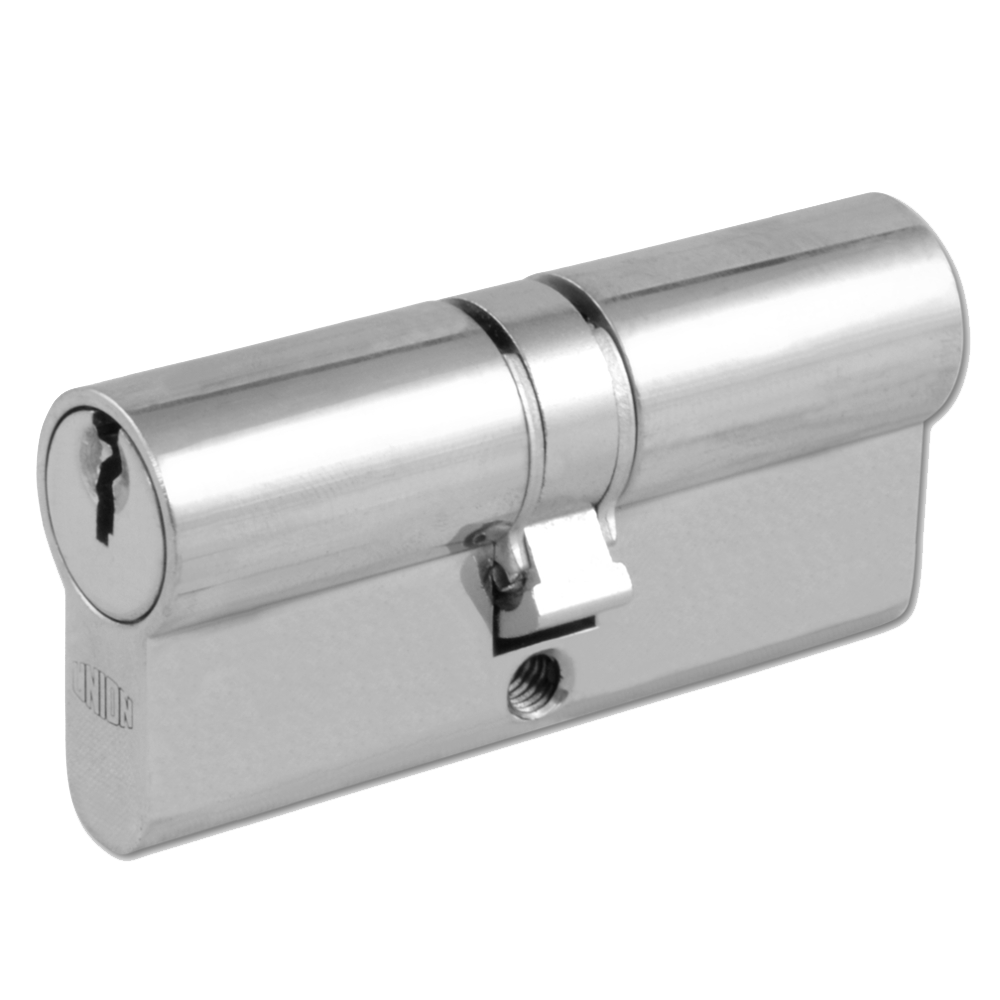 UNION 2X18 Euro Double Cylinder 65mm 32.5/32.5 27.5/10/27.5 Keyed Alike WVL482 - Satin Chrome