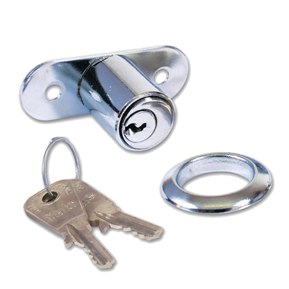 YALE 230 Push Pin Sliding Door Lock 27mm Keyed To Differ - Chrome Plated