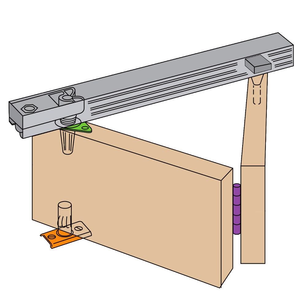 HENDERSON Bifold Folding Track Sliding Door Gear 2135mm