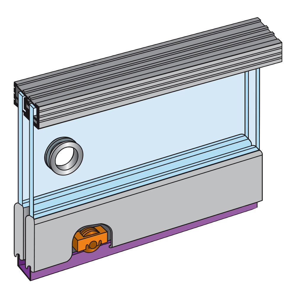 HENDERSON Zenith Double Track Sliding Door Gear 1800mm