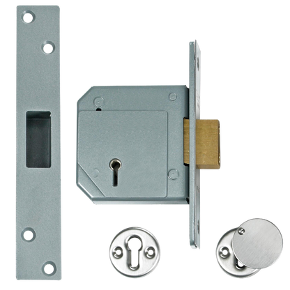 UNION C-Series 3G114 5 Lever Deadlock 80mm Keyed To Differ - Satin Chrome