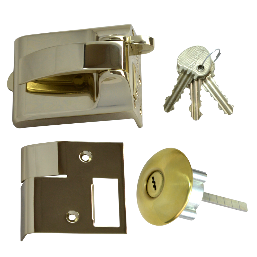 Ingersoll RA73 & SC73 Fire Escape Nightlatch 60mm - Polished Brass