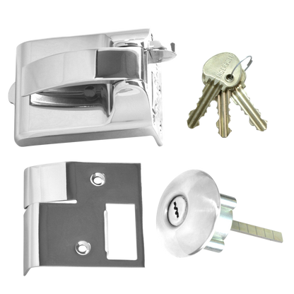 Ingersoll RA73 & SC73 Fire Escape Nightlatch 60mm - Chrome Plated