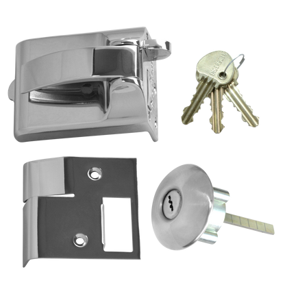 Ingersoll RA73 & SC73 Fire Escape Nightlatch 60mm - Satin Chrome