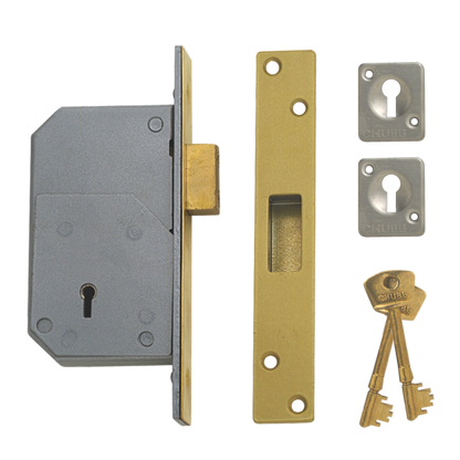 UNION C-Series 3G110 Detainer Deadlock 73mm Keyed To Differ - Polished Brass