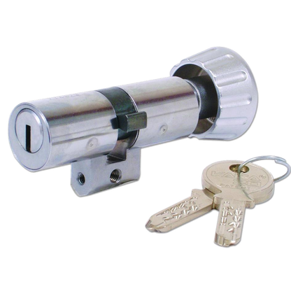 DORMAKABA 20 K519 Key & Turn Cylinder 70mm 35/T35 30/10/T30 Keyed To Differ - Satin Chrome