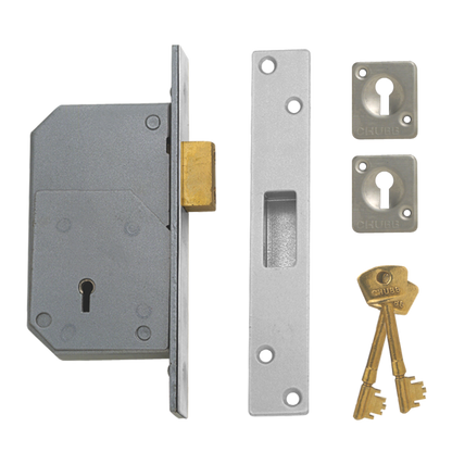 UNION C-Series 3G110 Detainer Deadlock 73mm Keyed To Differ Single Pole Micro Switch SPMS - Satin Chrome