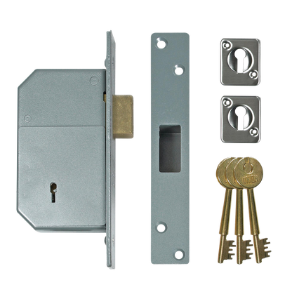 UNION C-Series 3G135 Detainer Deadlock 73mm Keyed To Differ - Satin Chrome