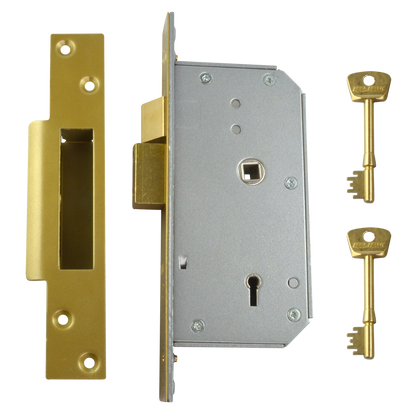 UNION C-Series 3K70 Detainer Sashlock 73mm Keyed To Differ Left Handed - Polished Brass