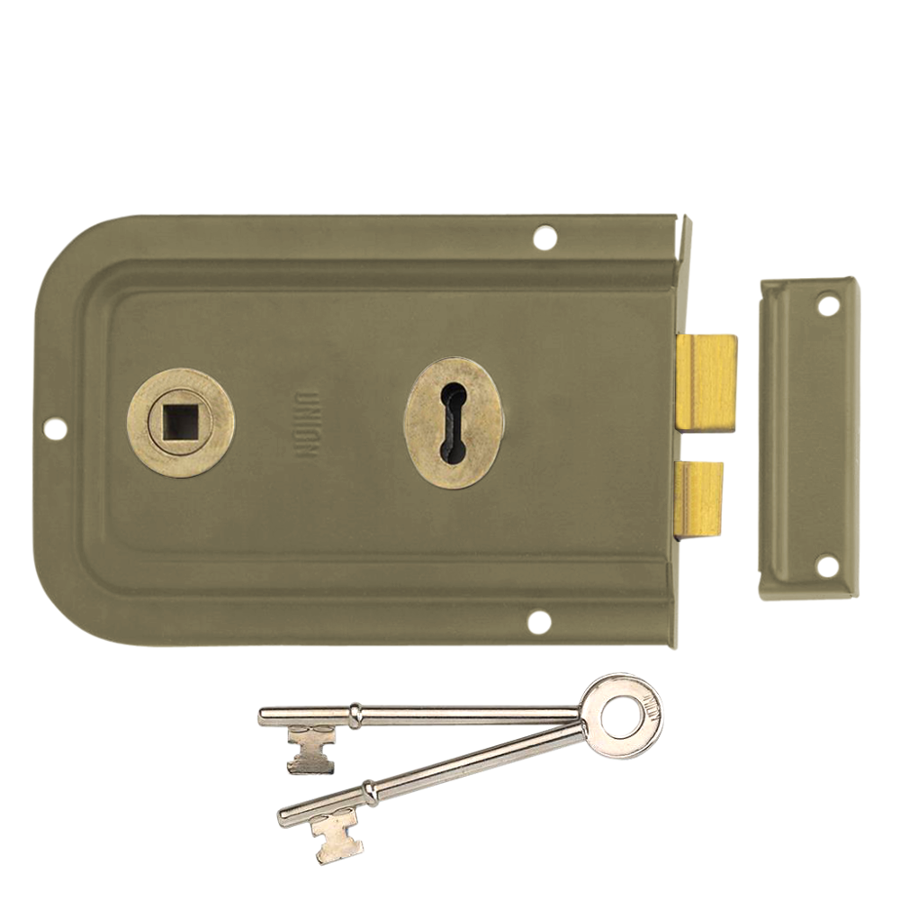 UNION 1445 3 Lever Double Handed Rimlock 152mm CG Pro - Gold