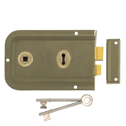 UNION 1445 3 Lever Double Handed Rimlock 152mm CG Pro - Gold