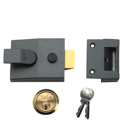 YALE 84 & 88 Non-Deadlocking Nightlatch 60mm with Cylinder Pro 88 - Polished Brass