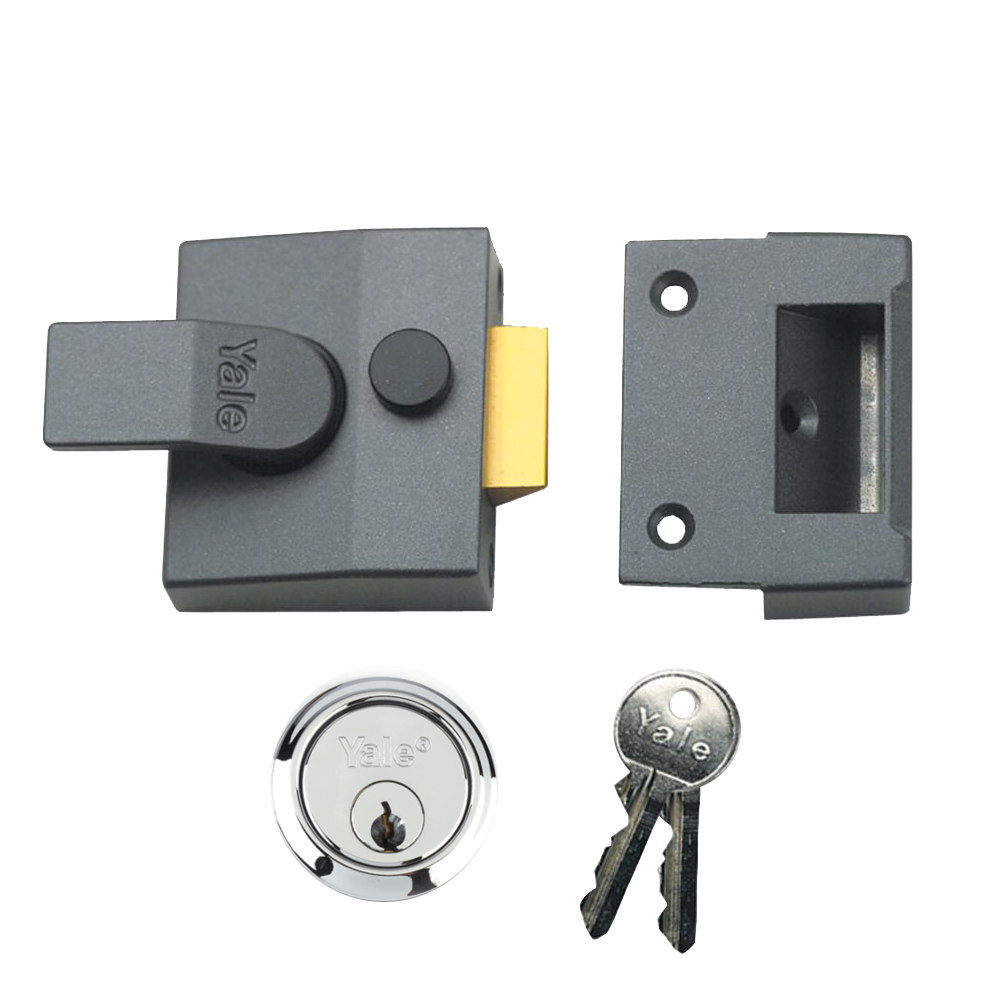 YALE 84 & 88 Non-Deadlocking Nightlatch 40mm with Cylinder 84 - Satin Chrome