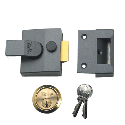 YALE 84 & 88 Non-Deadlocking Nightlatch 40mm with Cylinder Pro 84 - Polished Brass