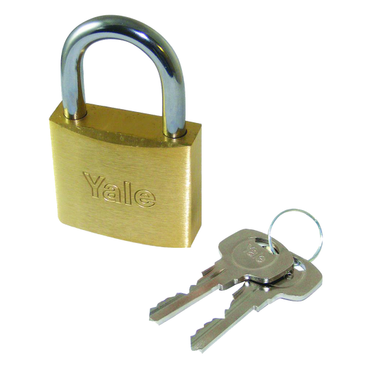 YALE 750 Brass Open Shackle Padlock 50mm Keyed To Differ - Brass