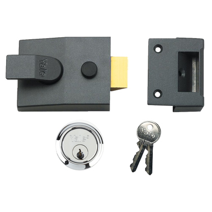 YALE 84 & 88 Non-Deadlocking Nightlatch 60mm with Cylinder 88 - Satin Chrome