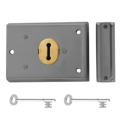 YALE 402 2 Lever Rim Deadlock 102mm Pro - Grey