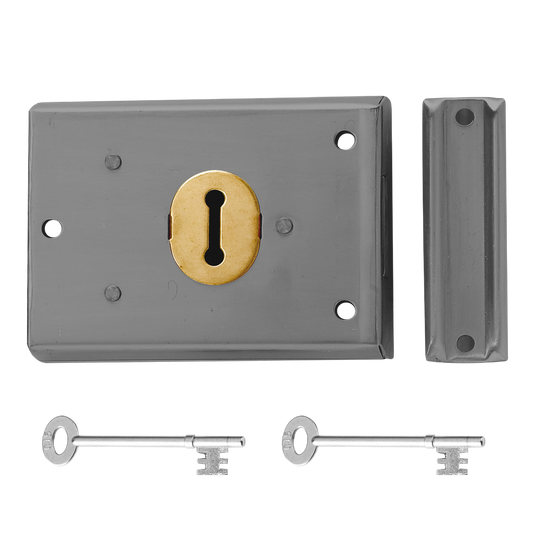 YALE 402 2 Lever Rim Deadlock 102mm Pro - Grey