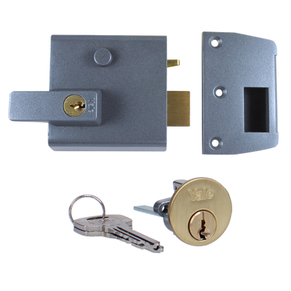 YALE No.1 & No.2 Auto Deadlocking Nightlatch 60mm / Pro P1 - Polished Brass