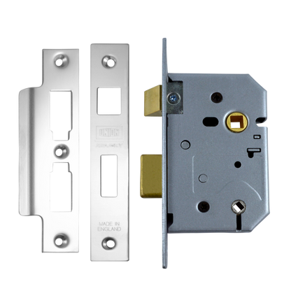 UNION 2226 Mortice Bathroom Lock 64mm - Satin Chrome