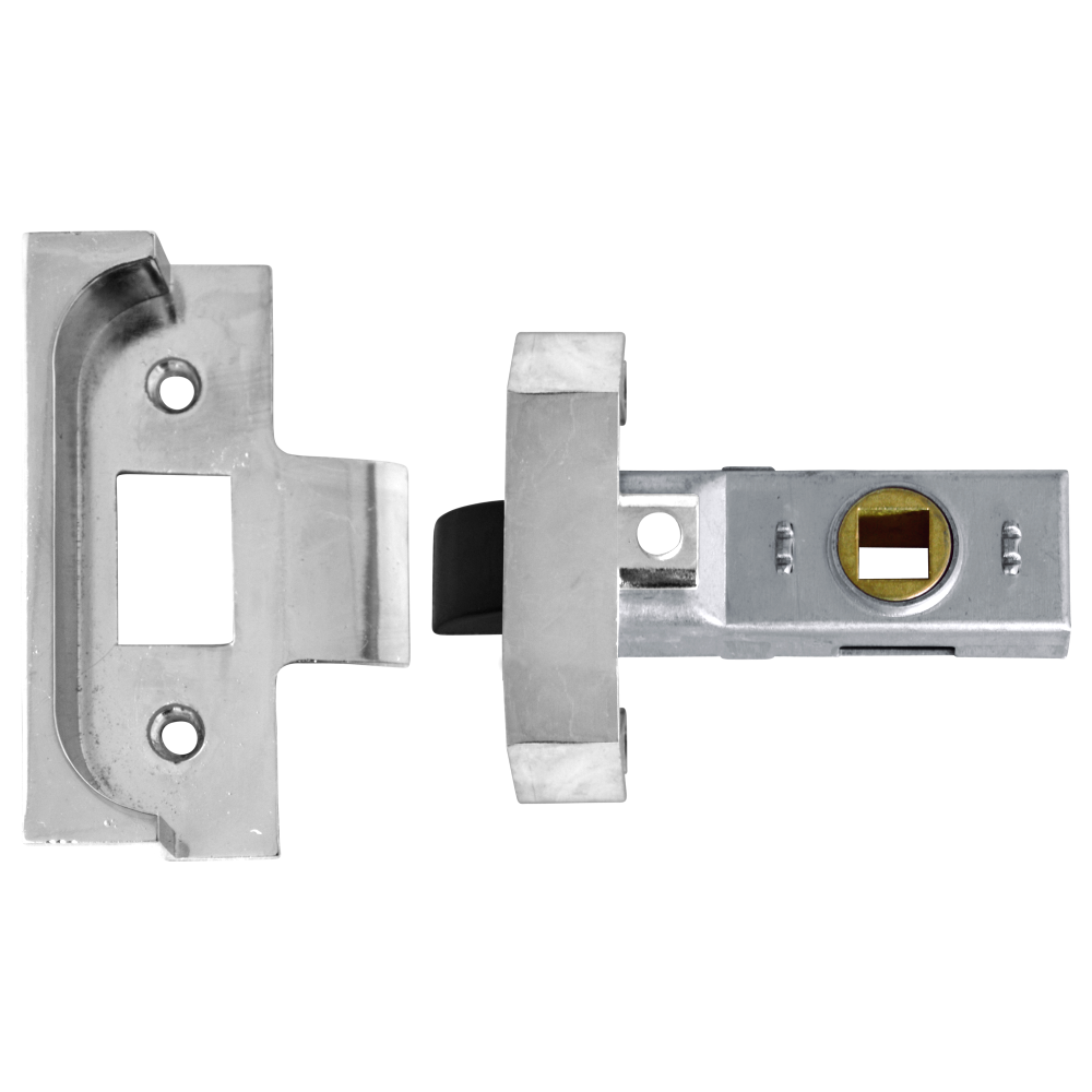 UNION 2650 Rebated Tubular Latch 64mm - Silver Enamelled