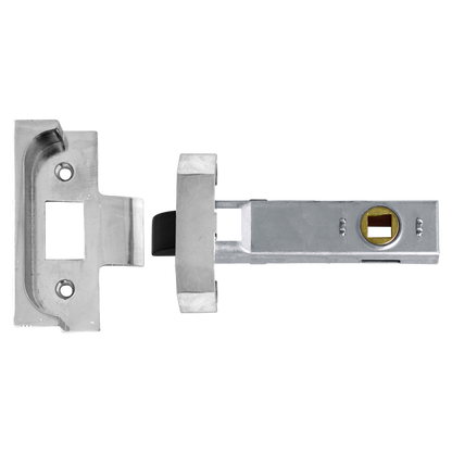 UNION 2650 Rebated Tubular Latch 80mm - Silver Enamelled