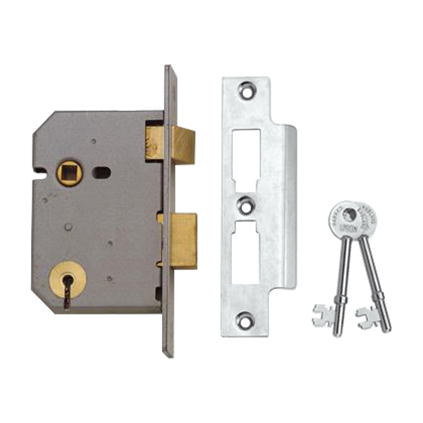 UNION 2237 3 Lever Sashlock 75mm MK RYNU - Satin Chrome