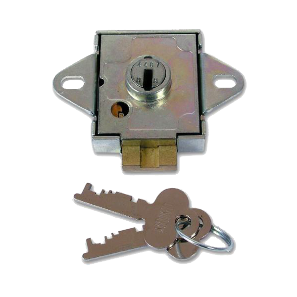 UNION 4348 7 Lever Deadbolt Locker Lock 6mm Keyed To Differ - Zinc Plated