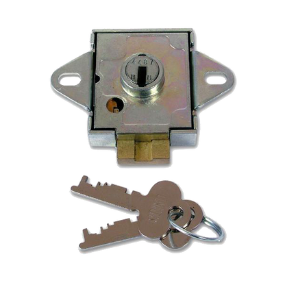 UNION 4348 7 Lever Deadbolt Locker Lock 6mm Keyed To Differ - Zinc Plated