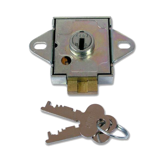 UNION 4348 7 Lever Deadbolt Locker Lock 6mm Keyed To Differ - Zinc Plated