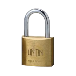 UNION 3122 Brass Open Shackle Padlock 50mm Keyed Alike WVL482 - Brass