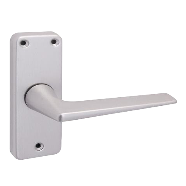 UNION 644 Teal Plate Mounted Lever Furniture Anodised Silver Short Lever Latch