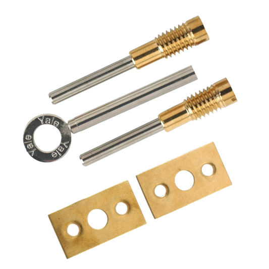 YALE 8013 Sash Window Bolt Pair Pro - Polished Brass