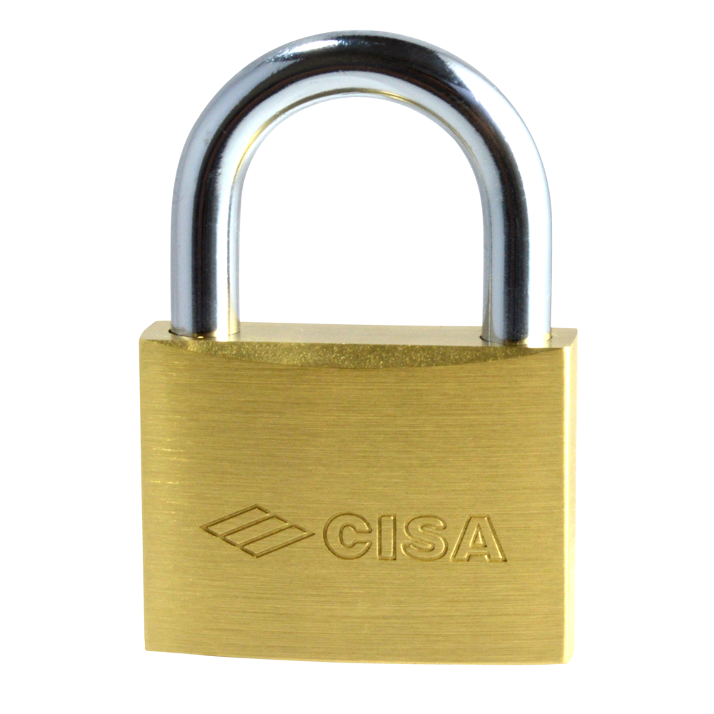 CISA 22010 MK Open Shackle Brass Padlock 50mm MK BCCG00 - Brass