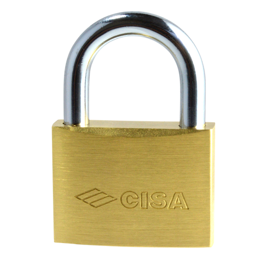 CISA 22010 MK Open Shackle Brass Padlock 50mm MK BCCG00 - Brass