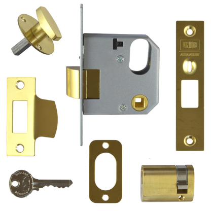 UNION 2332 Oval Nightlatch 64mm - Polished Lacquered Brass