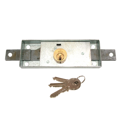 CISA 41320 Central Shutter Lock 155mm x 55mm Keyed To Differ - Polished Brass