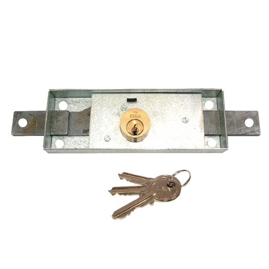 CISA 41320 Central Shutter Lock 155mm x 55mm Keyed To Differ - Polished Brass