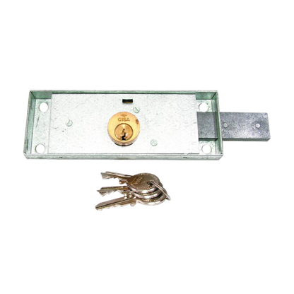 CISA 41420 Shutter Lock 155mm x 55mm Keyed To Differ Right Handed - Polished Brass