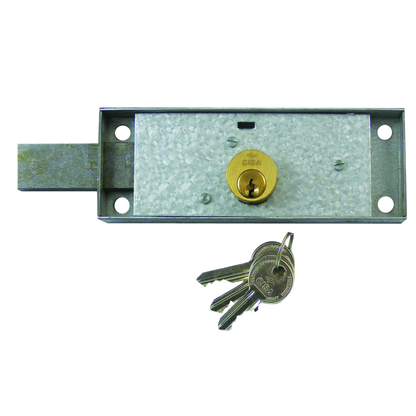 CISA 41420 Shutter Lock 155mm x 55mm Keyed To Differ Left Handed - Polished Brass