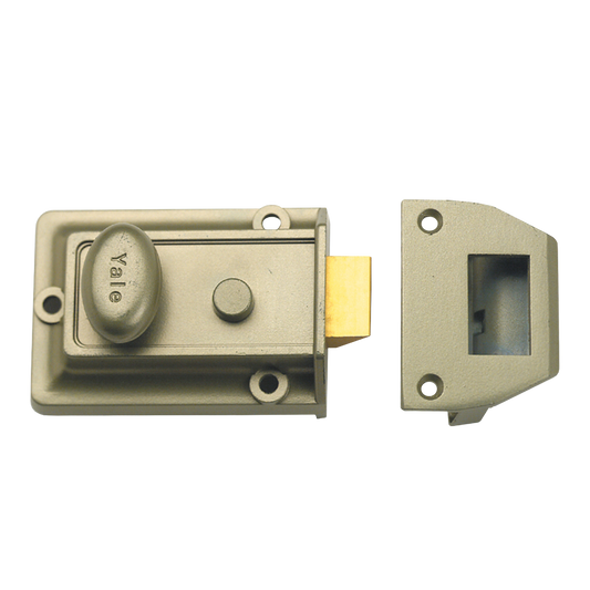 YALE 77 & 706 Non-Deadlocking Traditional Nightlatch 60mm ENB No Cylinder - Nickel Bronze Enamelled