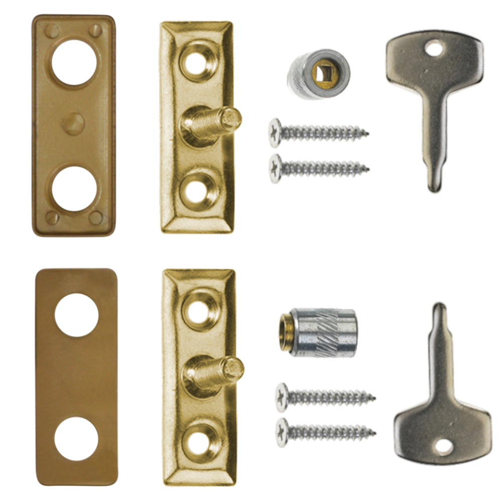 ERA 820 Locking Casement Stay Pin EB Display - Polished Brass