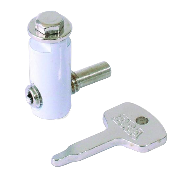 ERA 829 Metlock Window Handle Lock 2 Locks + 1 Key Display - White