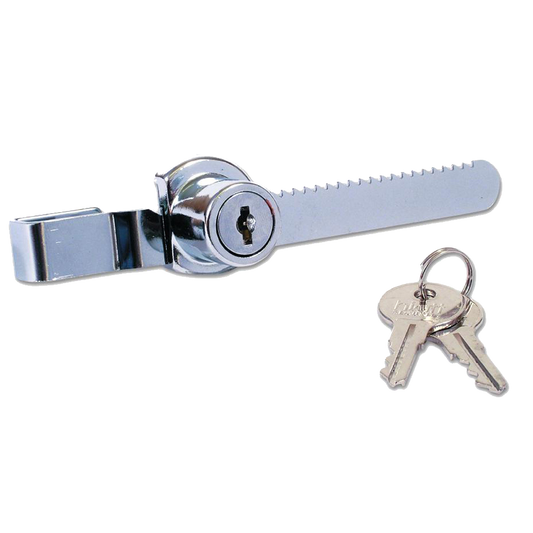 Hiatt 384B Rachet Showcase Lock 17mm Keyed to Differ - Chrome Plated