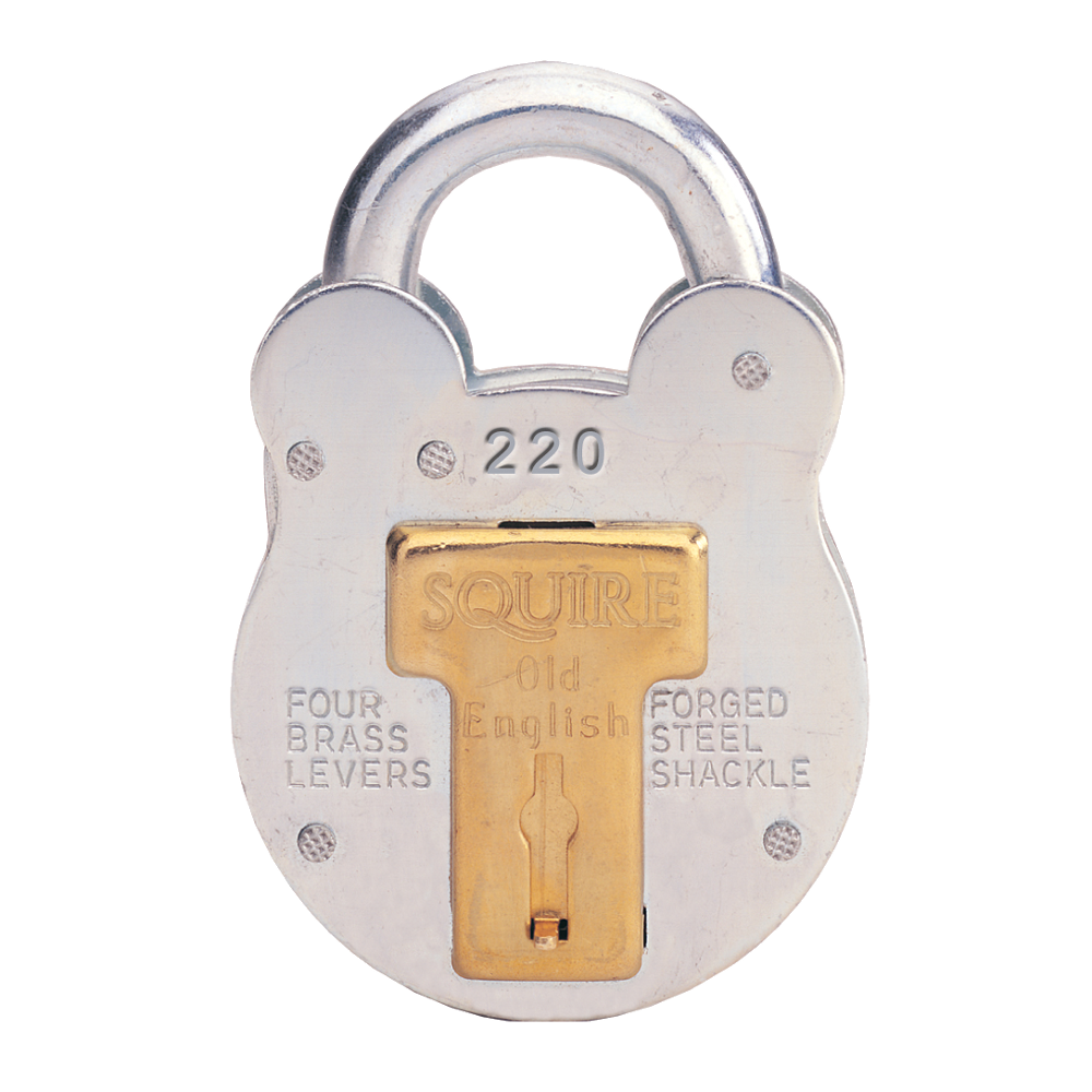 SQUIRE 220, 440 & 660 Old English Padlock 38mm 220 Keyed To Differ Pro