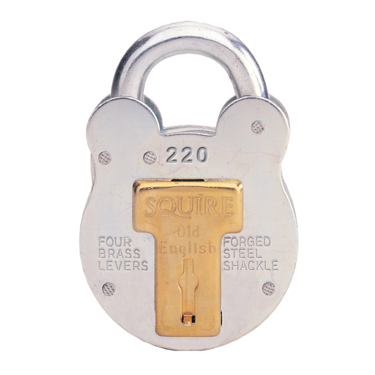 SQUIRE 220, 440 & 660 Old English Padlock 38mm 220 Keyed To Differ Pro